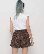 Load image into Gallery viewer, SKORTS - Black & Gold Traditional Print