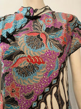 将图片加载到图库查看器,Terquise Orange Purple Black & White CHONG SAM Batik