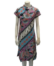 将图片加载到图库查看器,Terquise Orange Purple Black & White CHONG SAM Batik