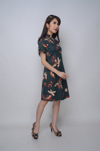 Dress - Modern Batik with Chinese Phoenix Art