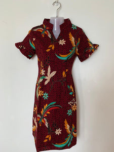 Dress - Modern Batik with Chinese Phoenix Art